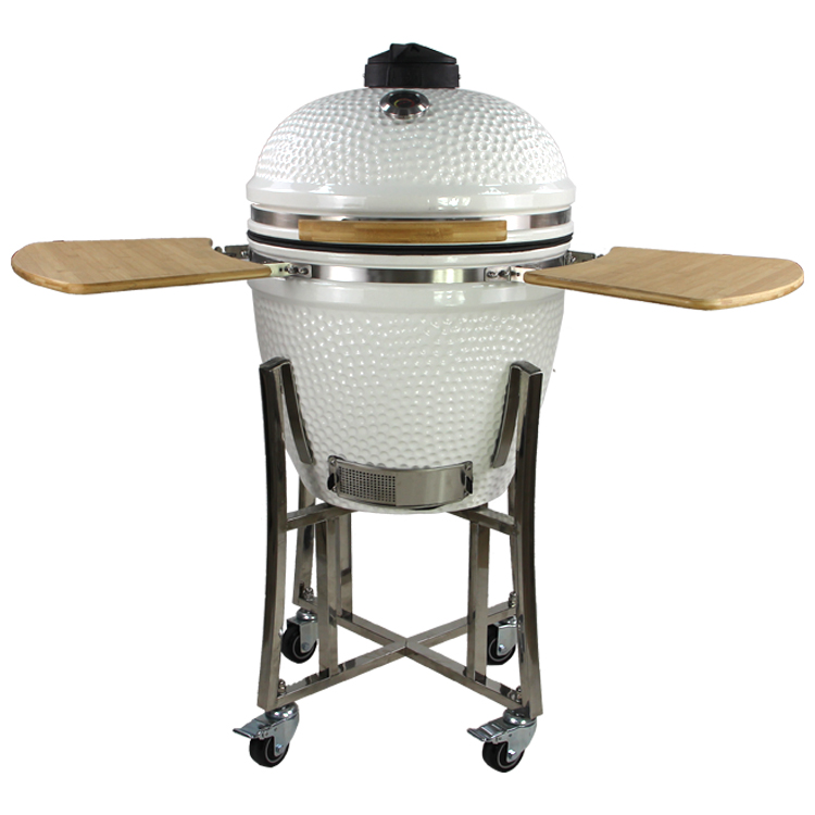 white color kamado grill